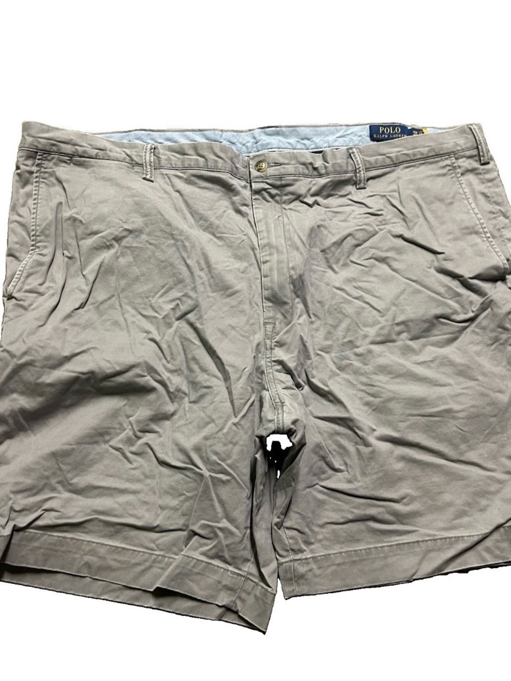 Men’s Polo Ralph Lauren Stretch Classic Fit Grey Khaki Shorts Size 46B - Picture 1 of 4